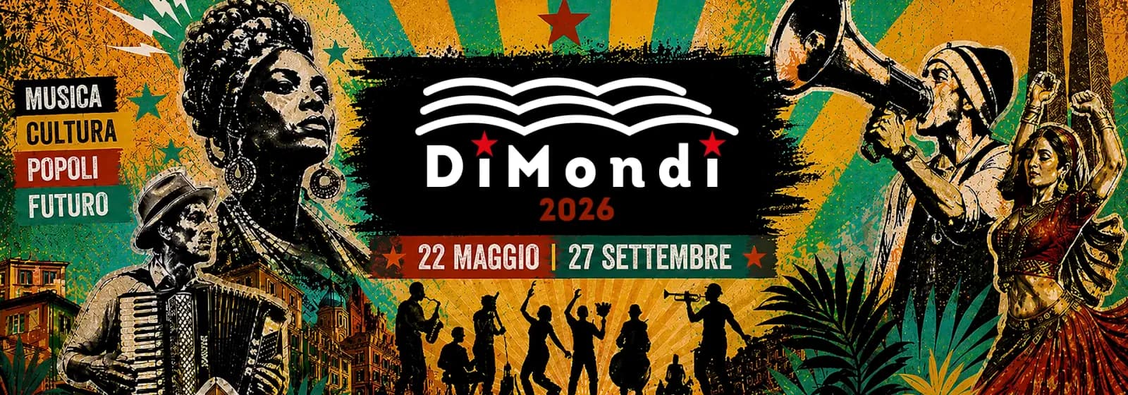 DiMondi Festival 2026 key art (Piazza Lucio Dalla, Bologna).