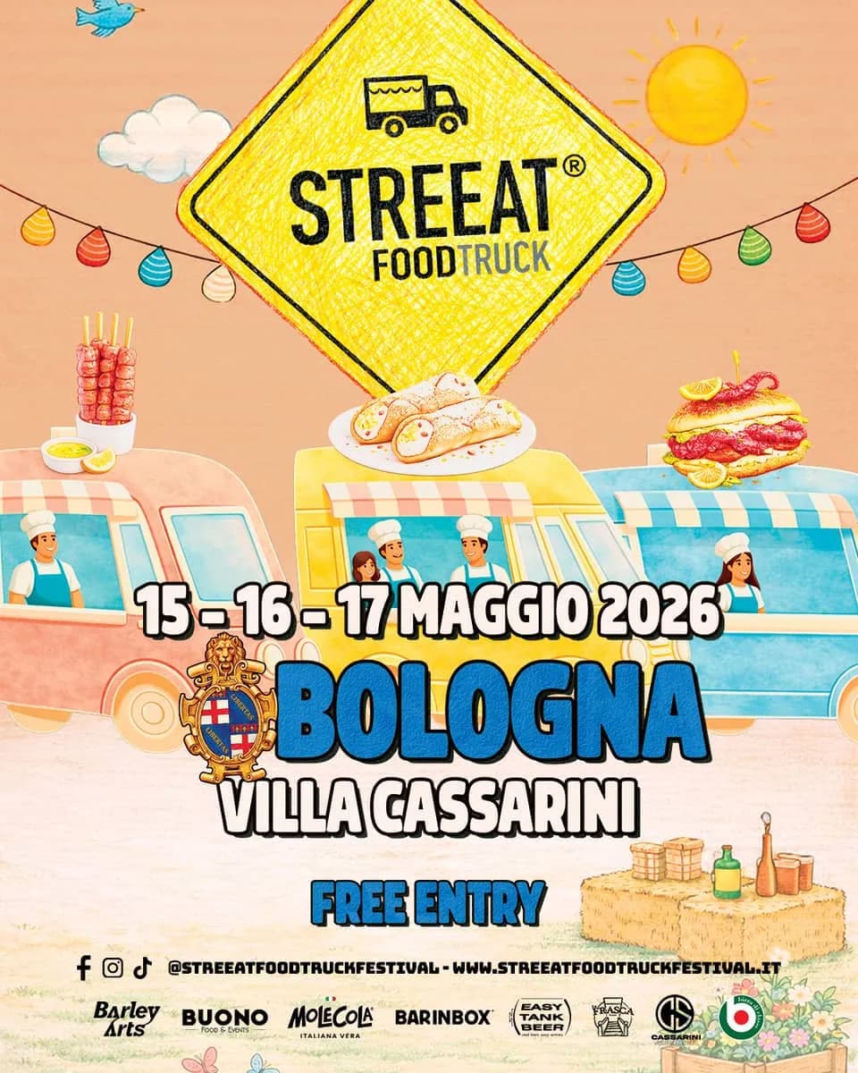 STREEAT® Food Truck Festival — Bologna edition key art (Bologna's travelling street-food festival).
