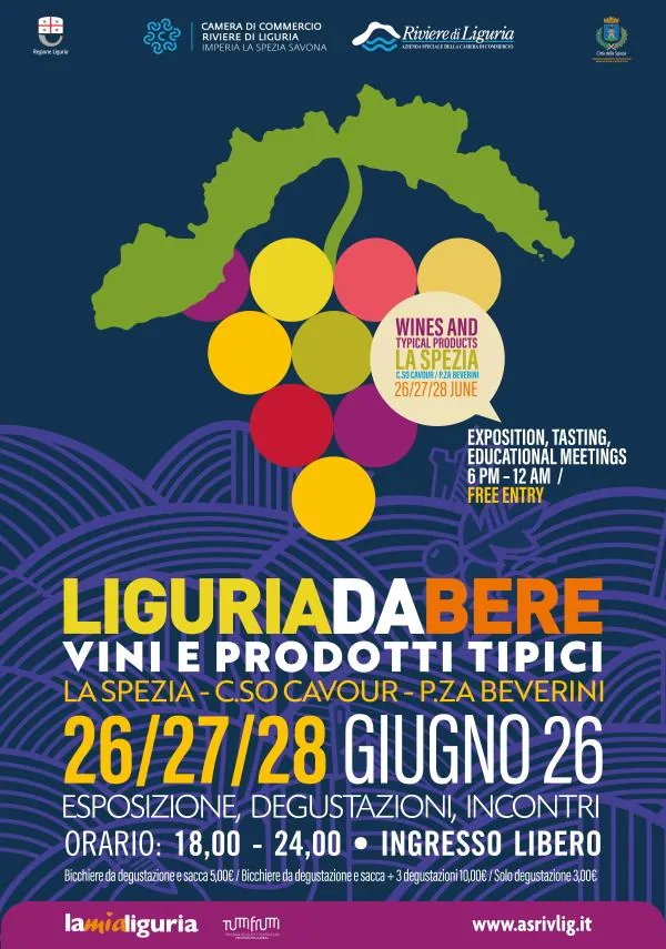 Liguria da Bere 2026 official poster (La Spezia, 26–28 June)