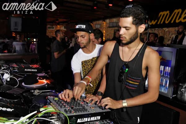 The Martinez Brothers behind the decks.