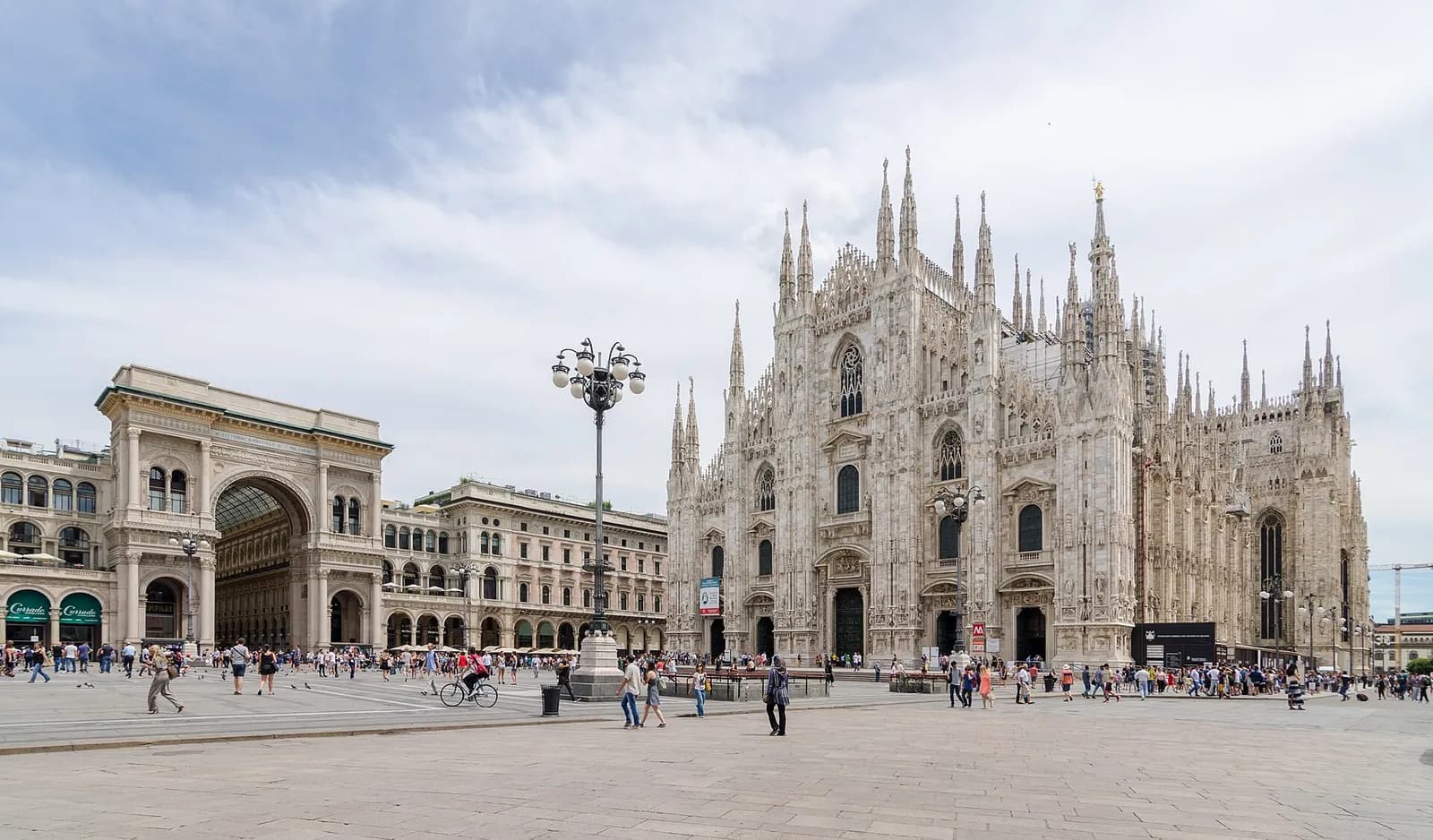 Piazza del Duomo, Milan — the cathedral and the Galleria Vittorio Emanuele II.