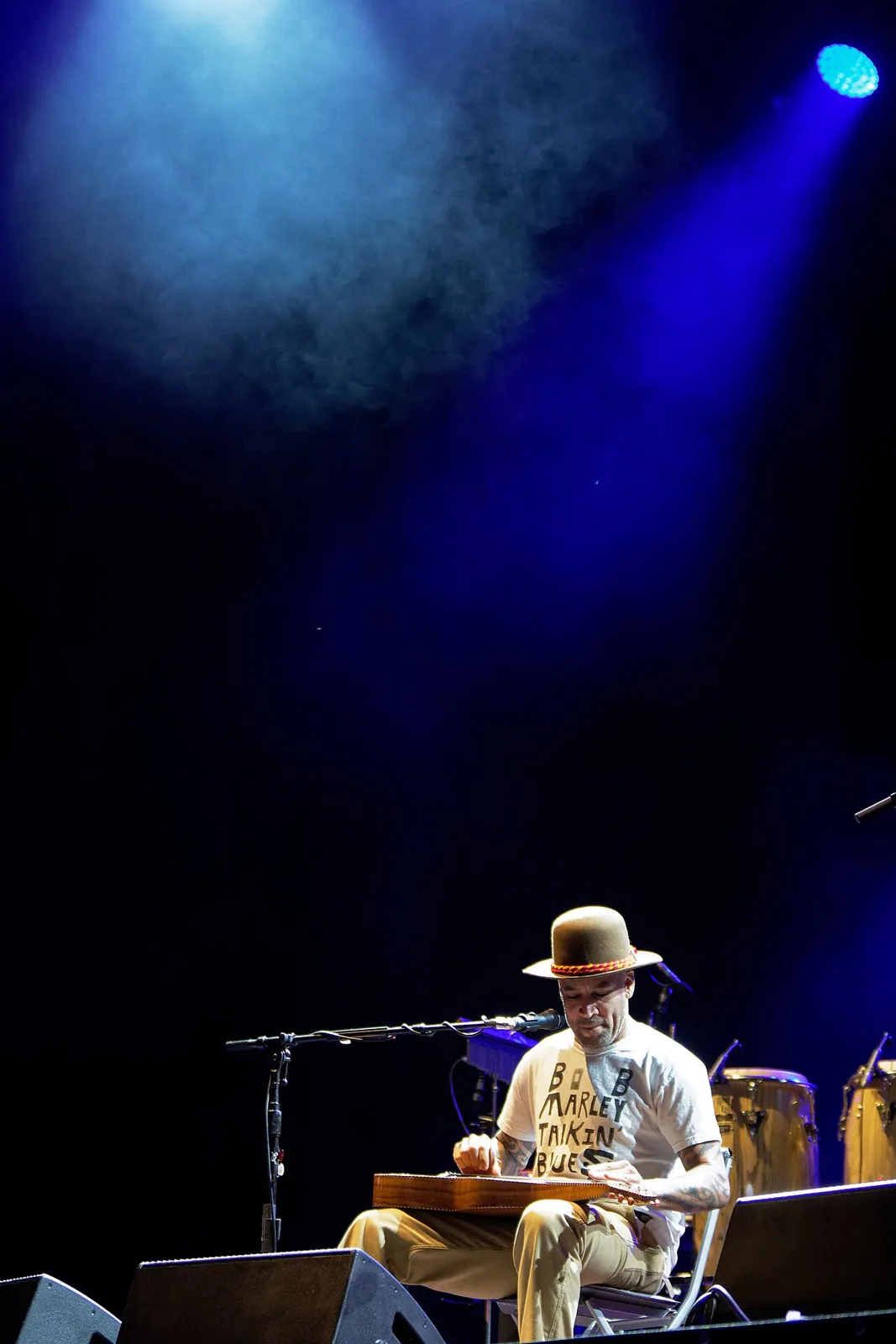 Ben Harper performing live with The Innocent Criminals (earlier festival).